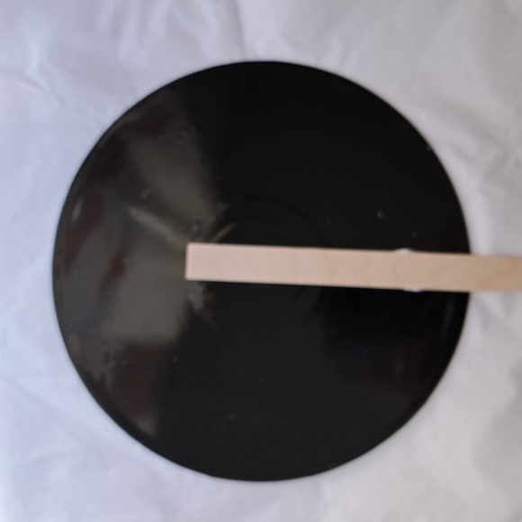 Hand Crafted Vinyl Record Sign DO NOT BID Auction Paddle Acrylic Fluid Art - Picture 9 of 9